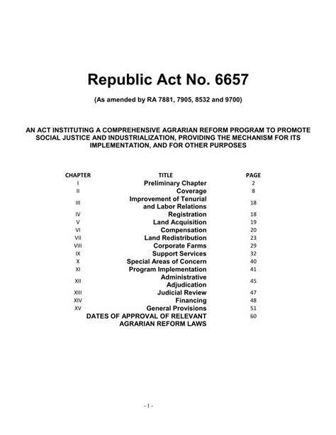 ra no. 6657|[REPUBLIC ACT 6657] .